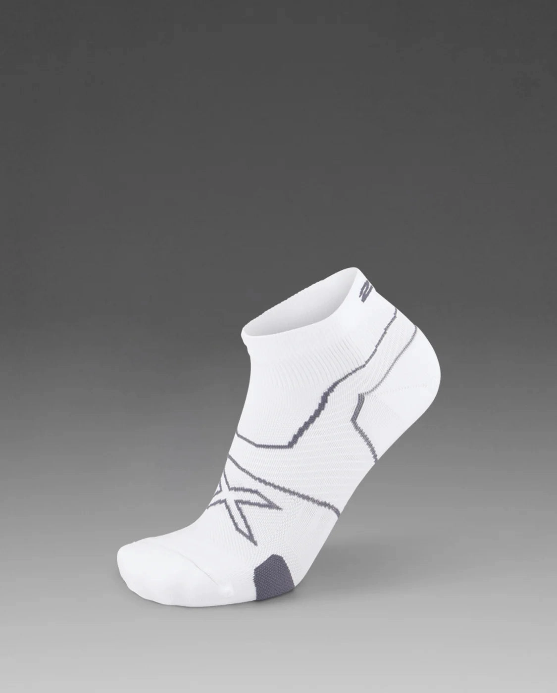 2XU Cushion 1/4 Crew Sock - White