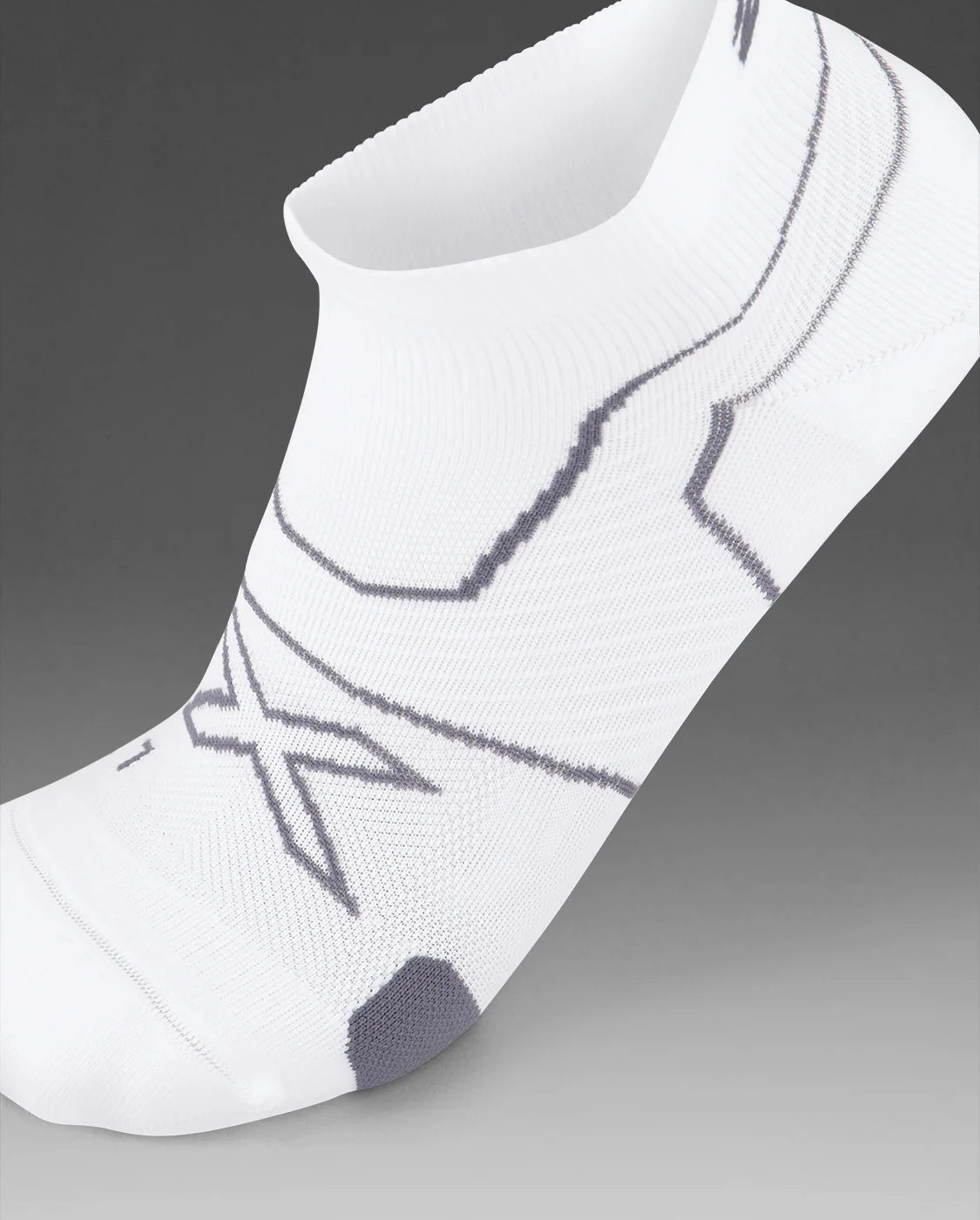 2XU Cushion 1/4 Crew Sock - White