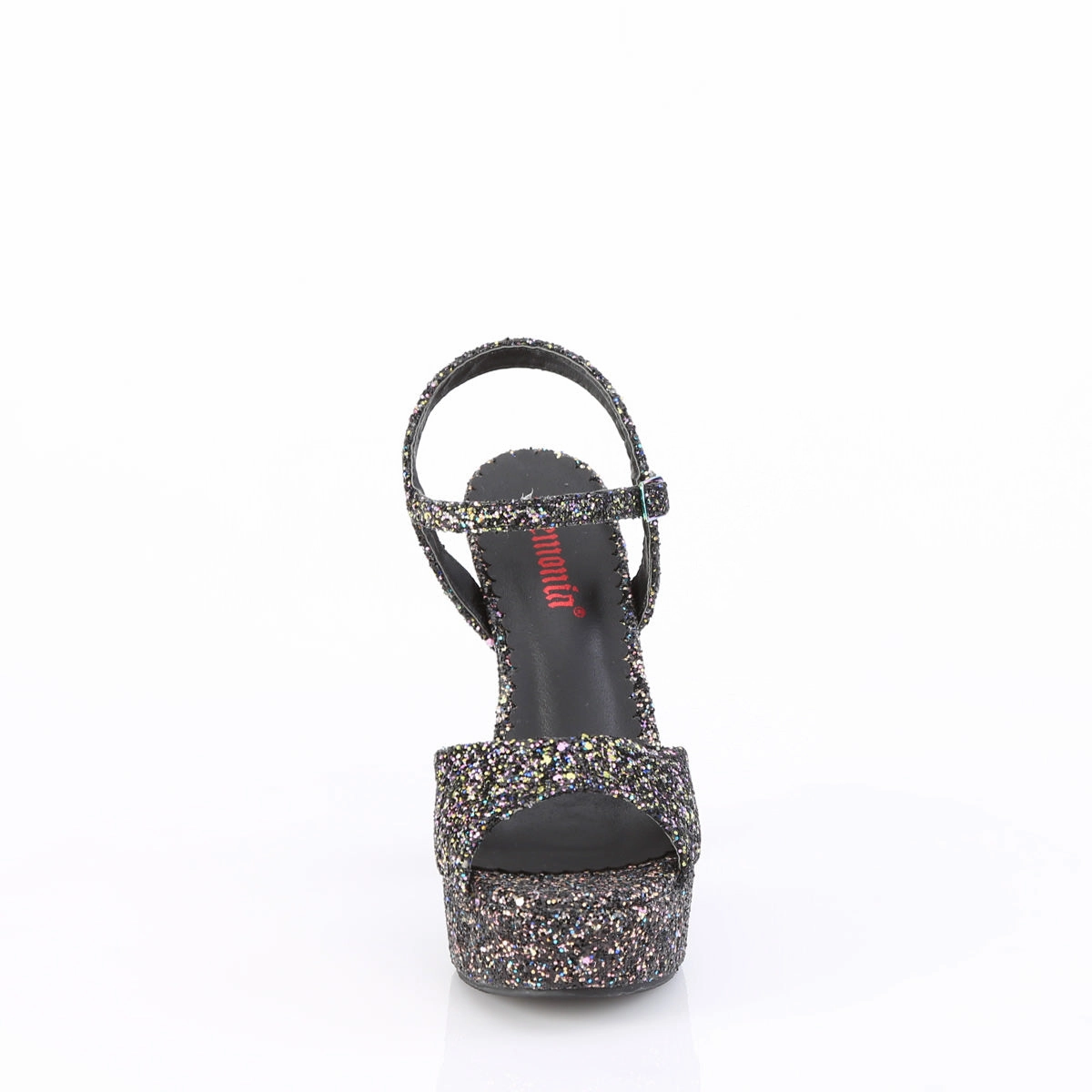 5 Inch Chunky Heel DOLLY-09 Multi Color Glitter