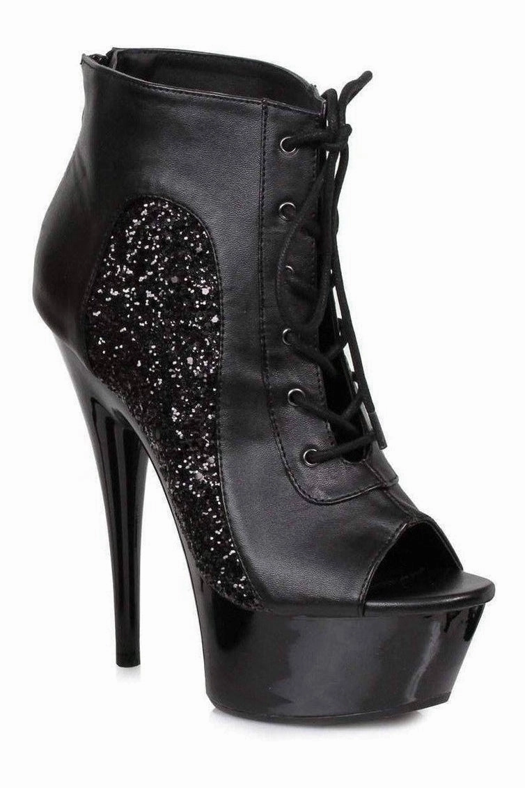 609-NICKY Ankle Boots  | Black Glitter
