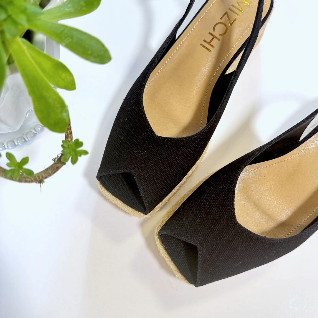 *Giulia - Black Slingback espadrilles