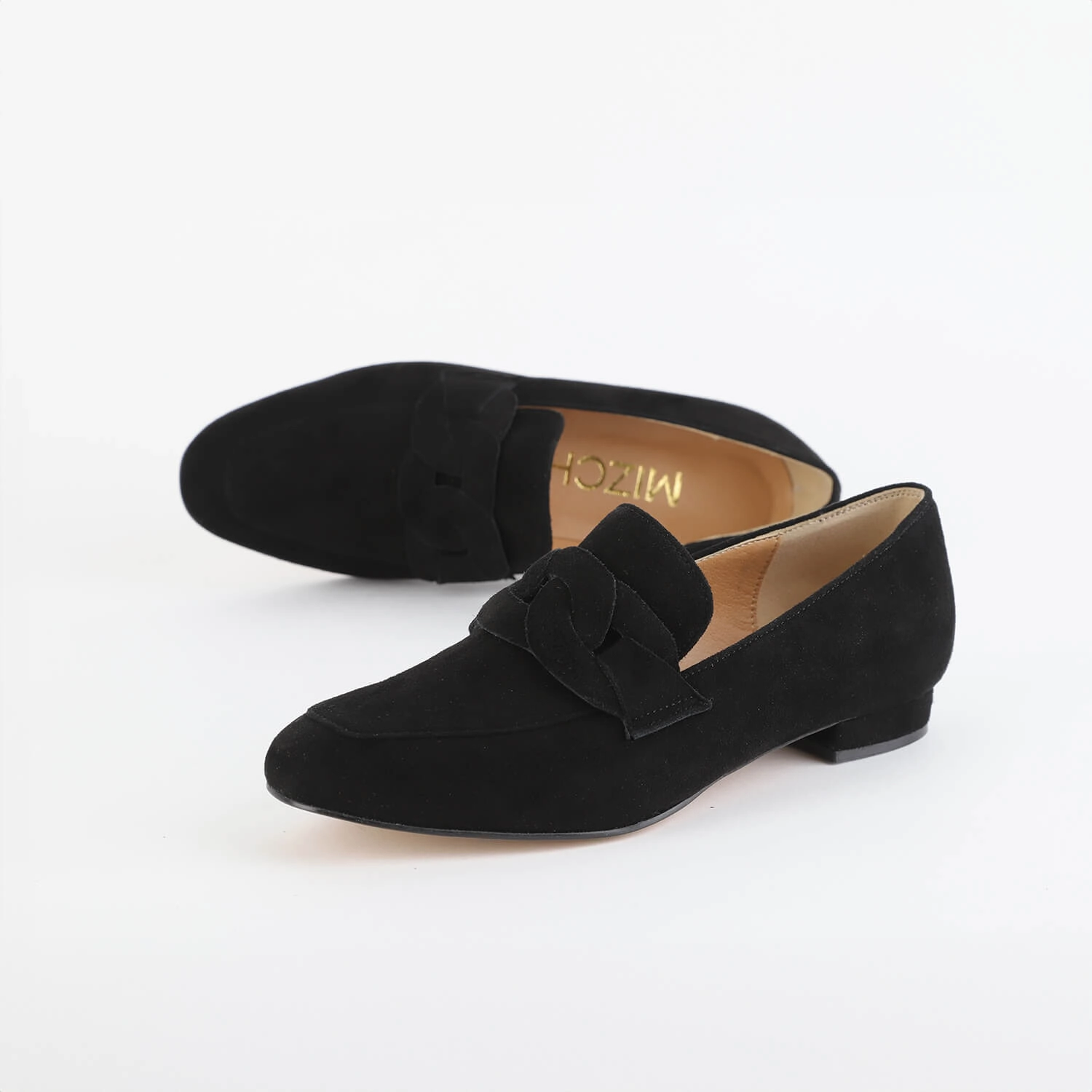 *UK size 2 - AAYWO - green suede, 1.5cm heels
