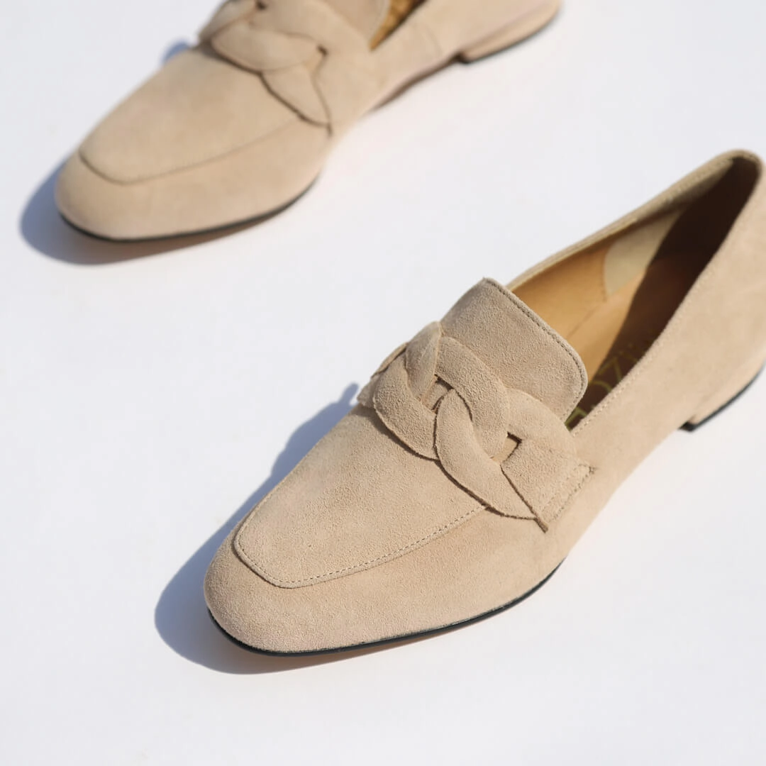 *UK size 2 - AAYWO - green suede, 1.5cm heels