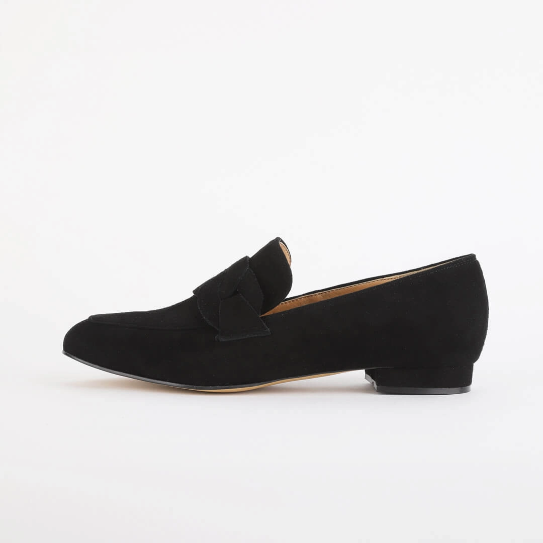*UK size 2 - AAYWO - green suede, 1.5cm heels