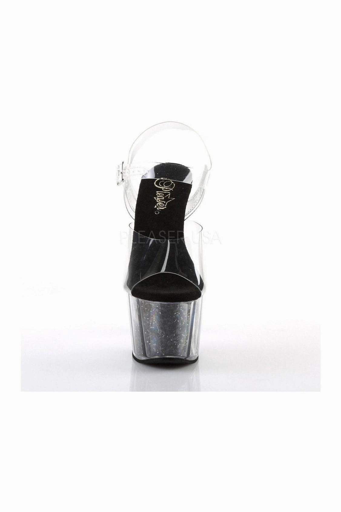 ADORE-708G Platform Sandal  | Clear Vinyl