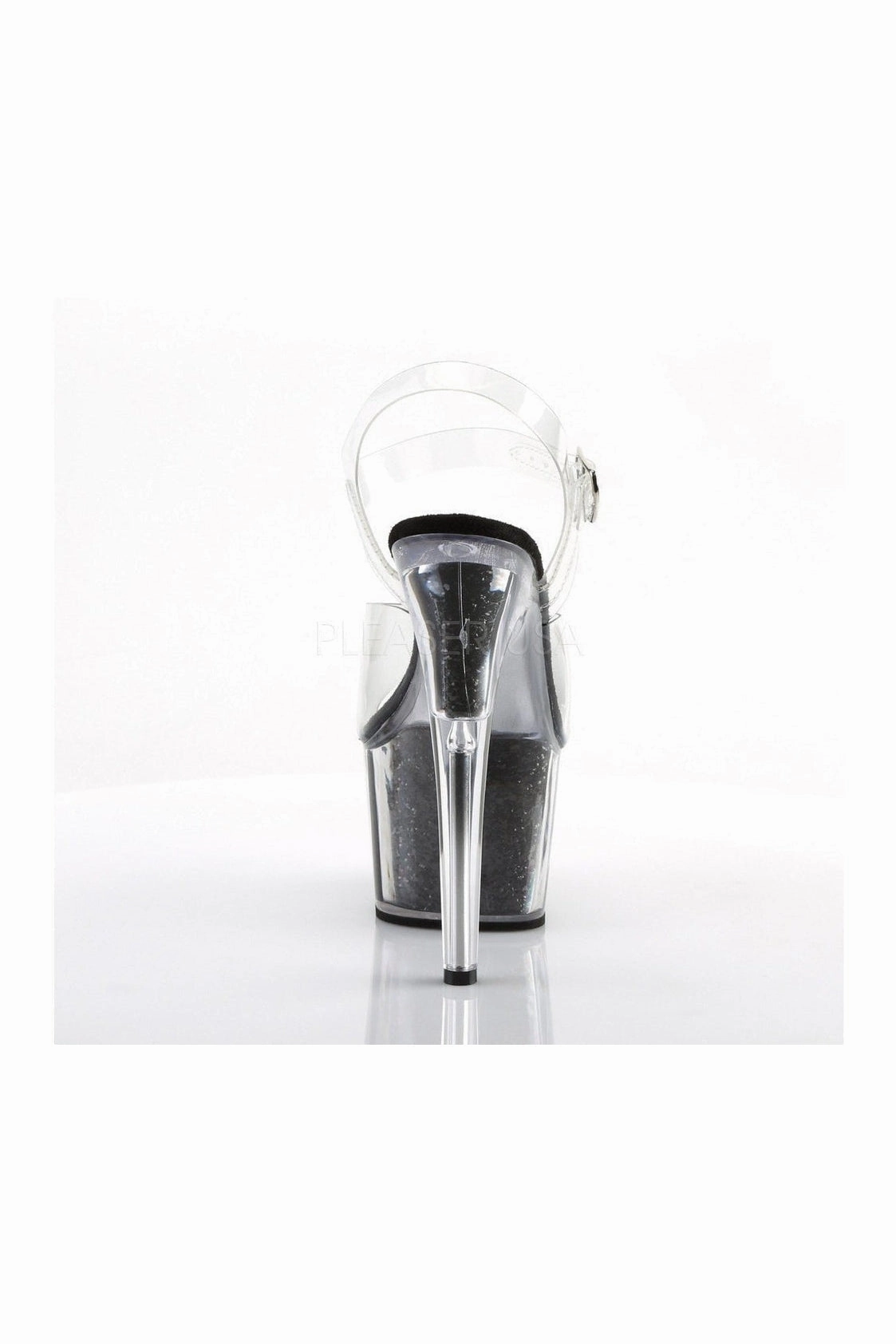 ADORE-708G Platform Sandal  | Clear Vinyl