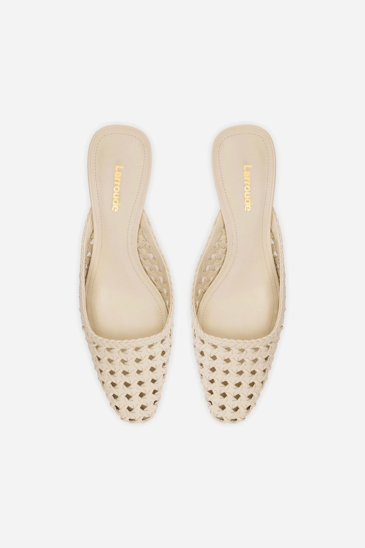 Amal Macrame Mule In Ivory Leather