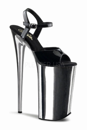 BEYOND-009 Platform Sandal  | Black Patent