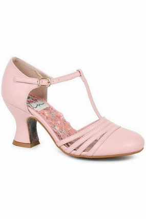 BP254-LUCY Pump | Pink Faux Leather