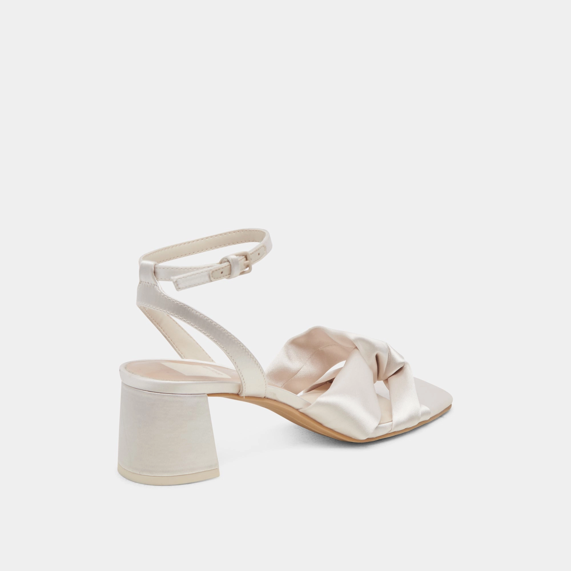 BRENNA WIDE HEELS IVORY SATIN