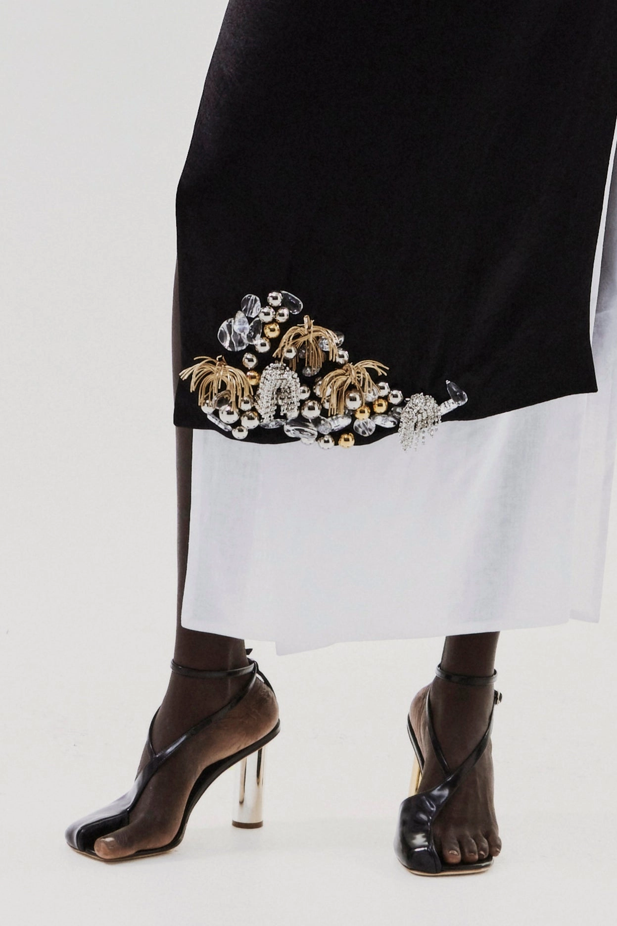 Christine Shoes Black Silver Gold