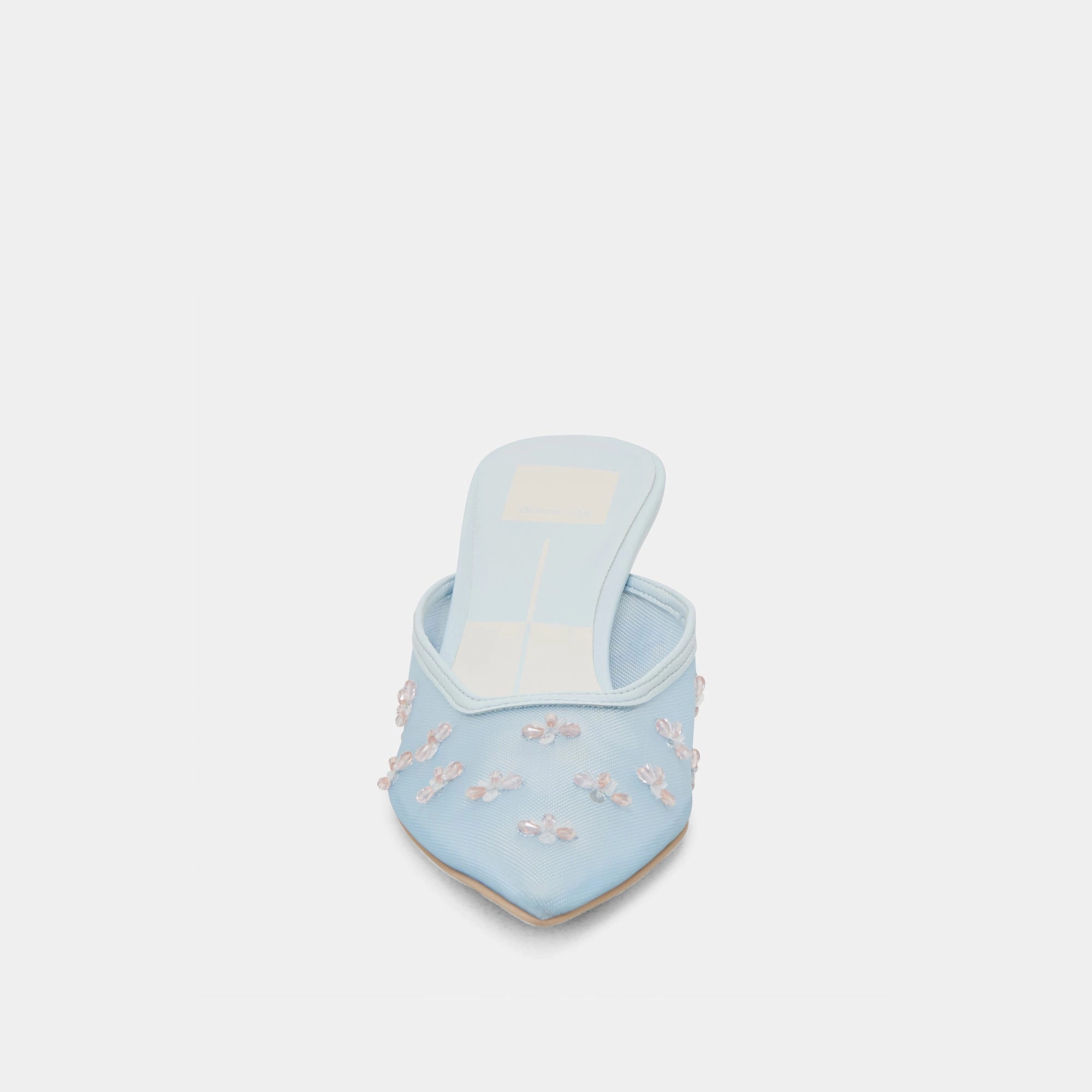 CLARA WIDE HEELS ICE BLUE MESH