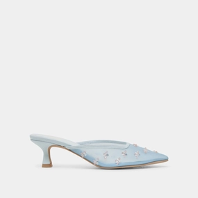 CLARA WIDE HEELS ICE BLUE MESH