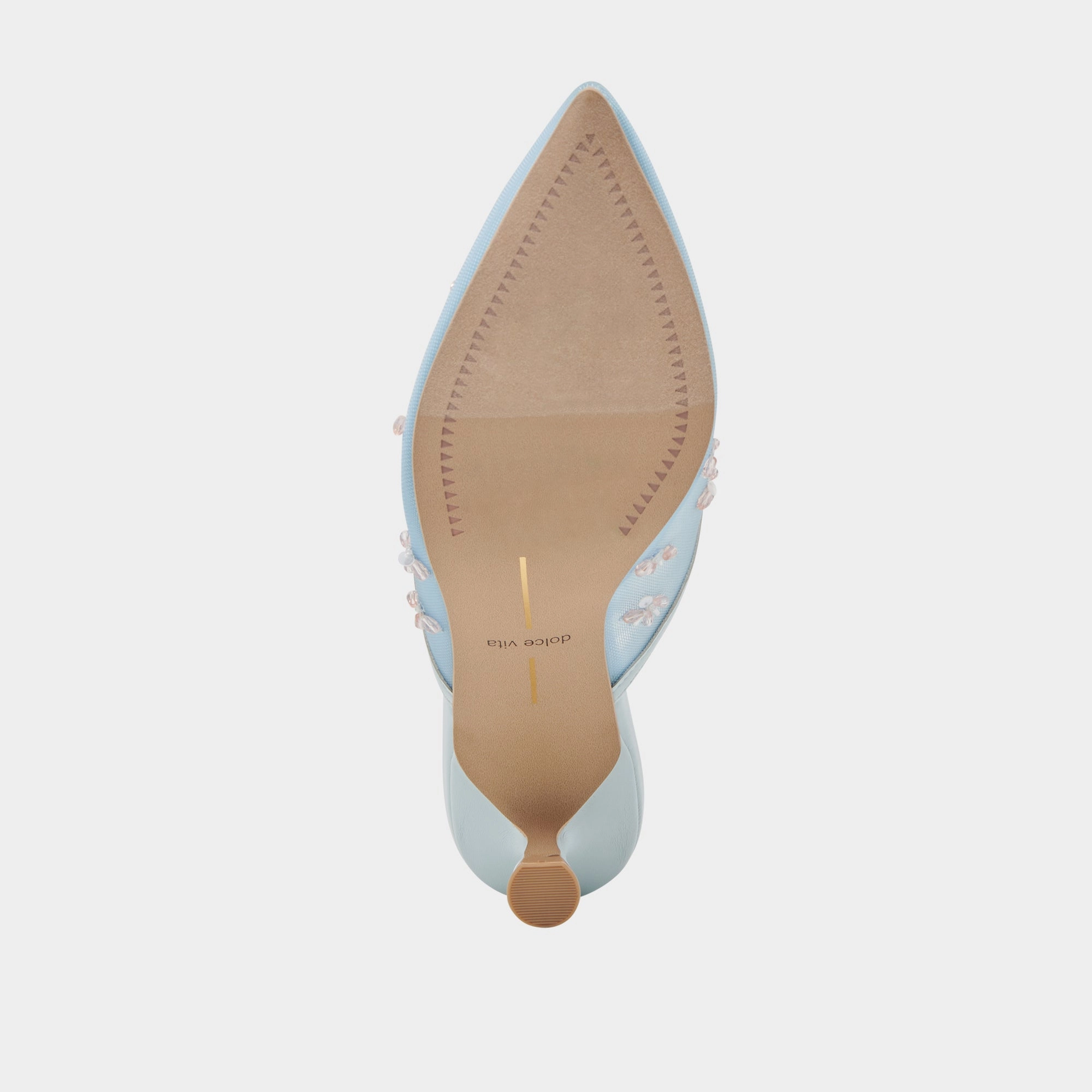 CLARA WIDE HEELS ICE BLUE MESH