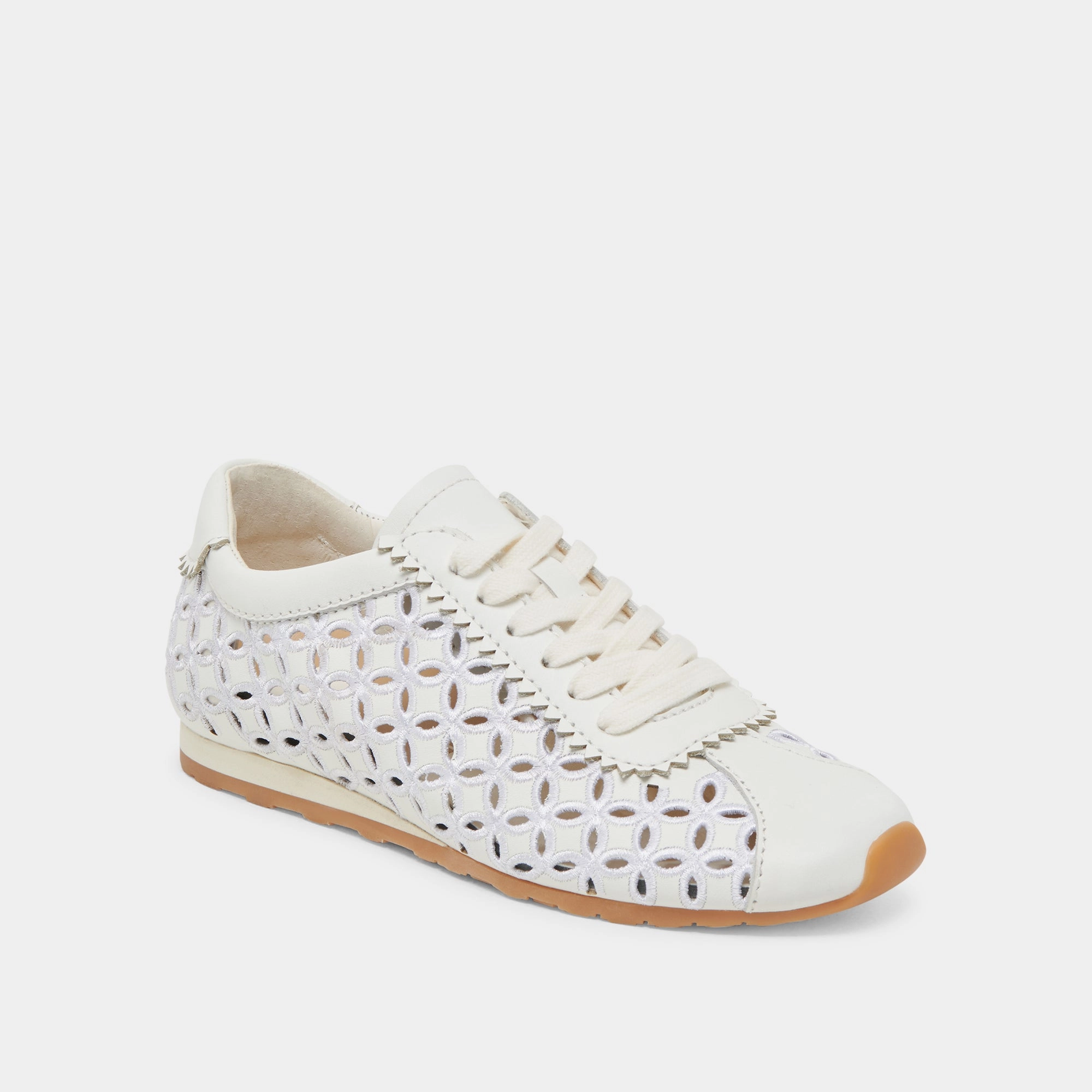 DANIE EYELET PERF SNEAKERS TRUE WHITE LEATHER