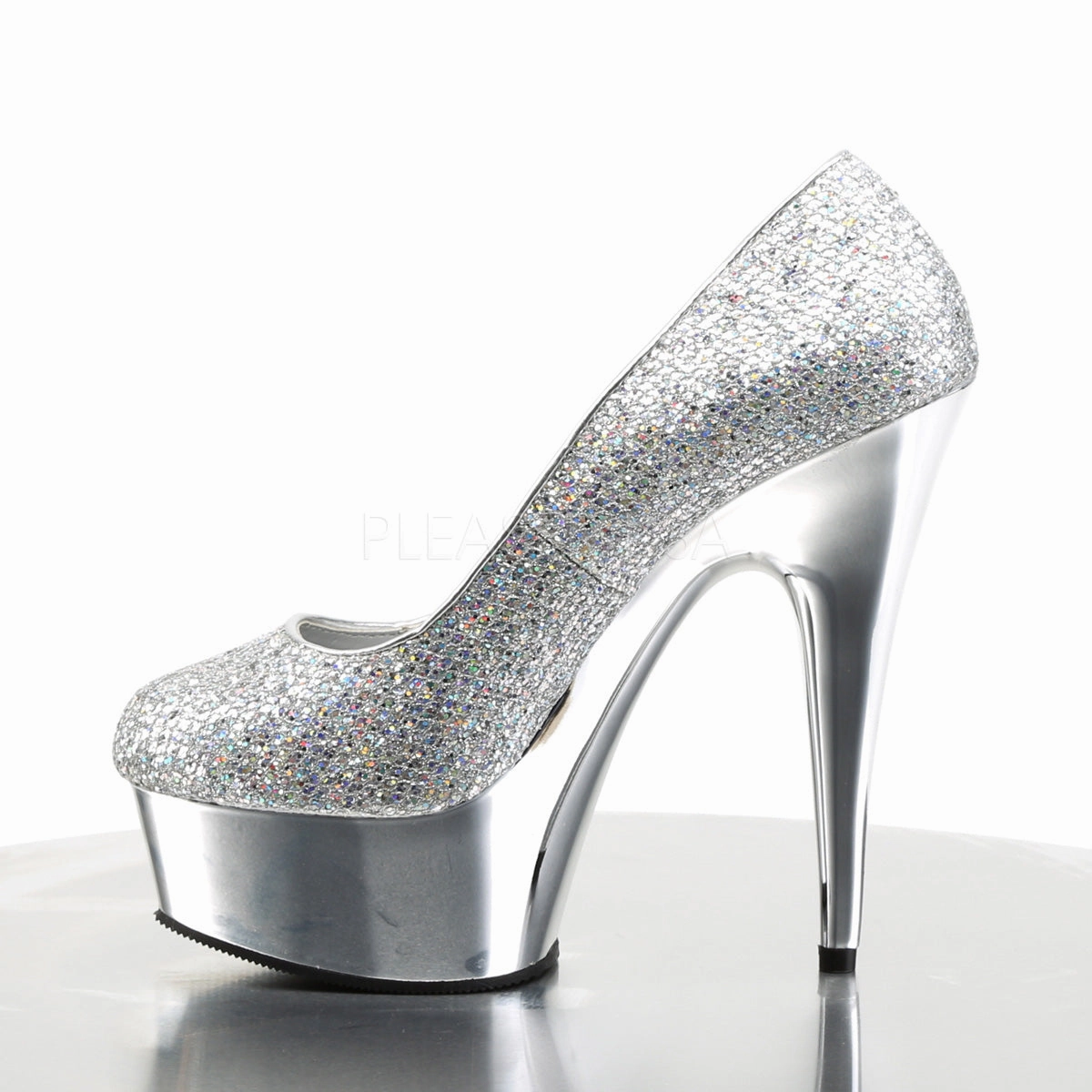 DELIGHT-685G  Silver Multi Glitter/Silver Chrome