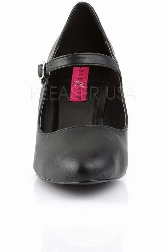 DIVINE-440 Pump  | Black Faux Leather