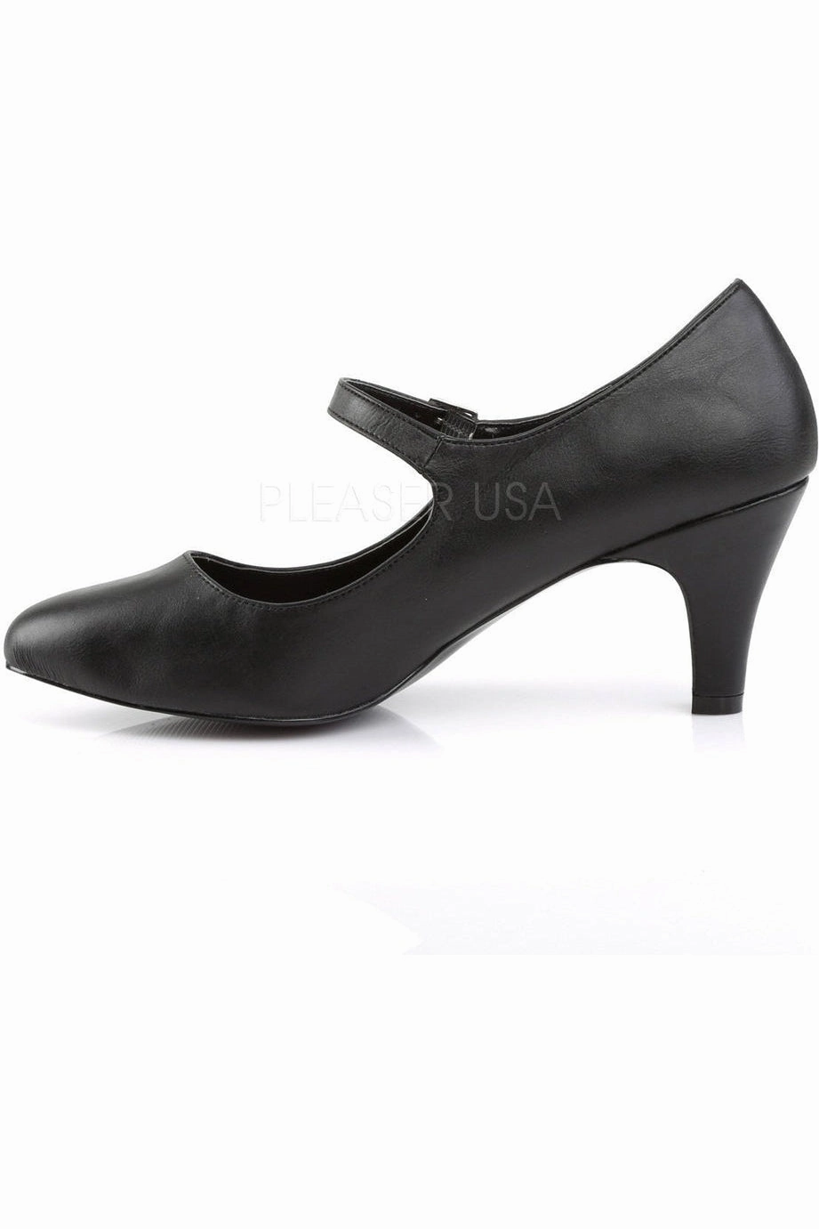 DIVINE-440 Pump  | Black Faux Leather