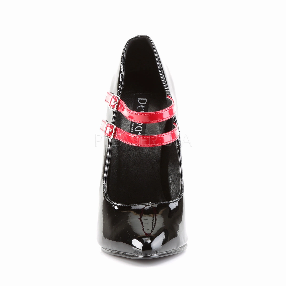 DOMINA-442  Black-Red Patent