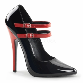 DOMINA-442  Black-Red Patent