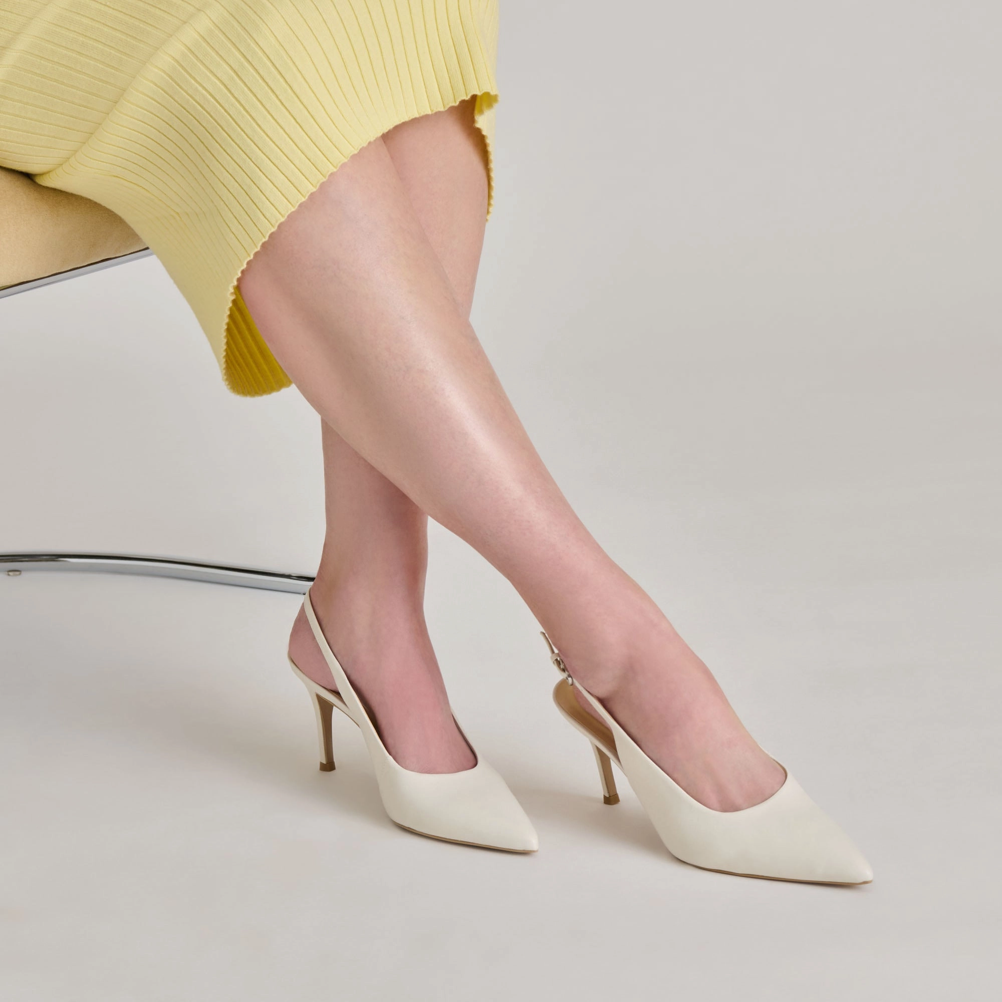 ELASI HEELS WHITE LEATHER