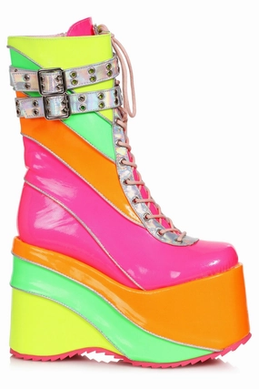 Ellie Shoes 500-SHARLA Chunky Heel Platform Boot