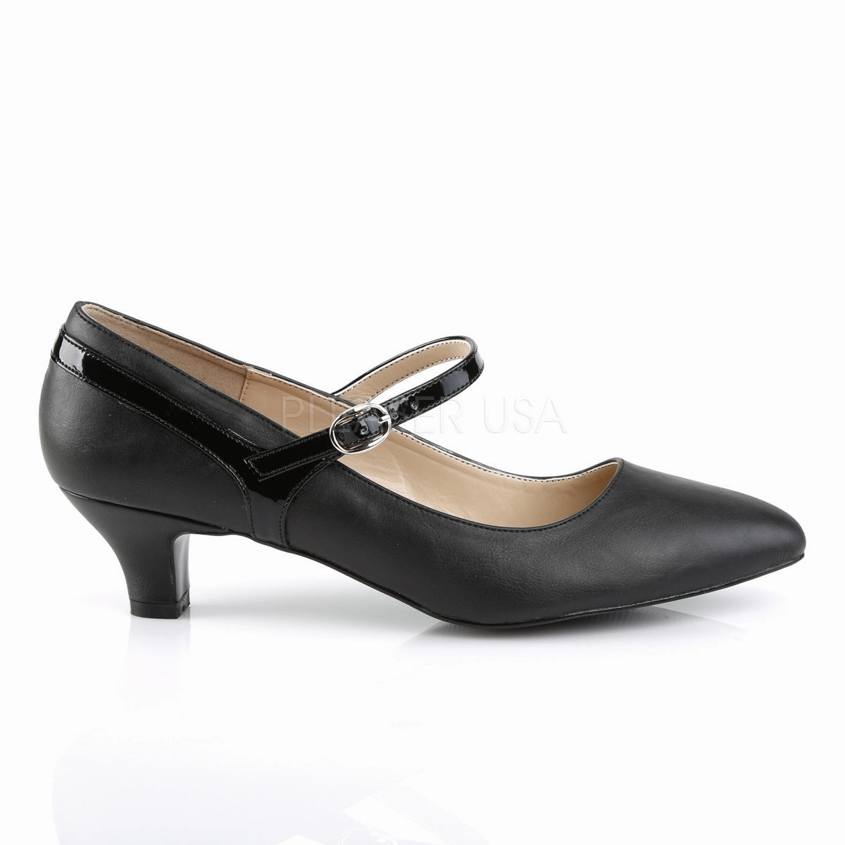 FAB-425  Black Faux Leather-Patent