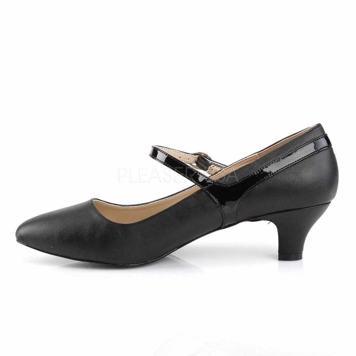 FAB-425  Black Faux Leather-Patent