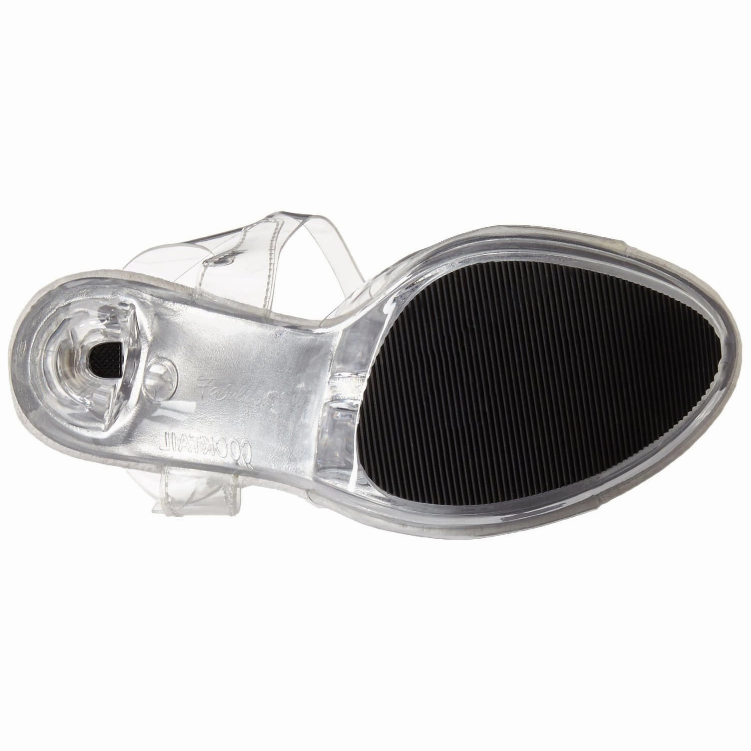 FABULICIOUS COCKTAIL-508 Clear-Clear Ankle Strap Sandals