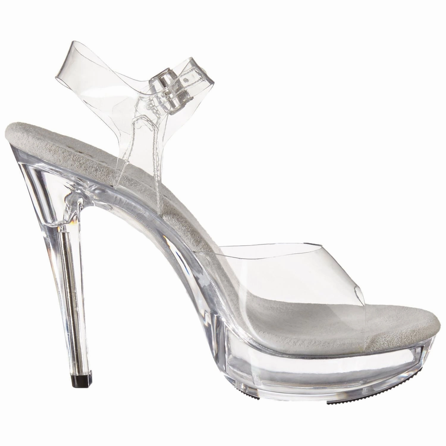 FABULICIOUS COCKTAIL-508 Clear-Clear Ankle Strap Sandals