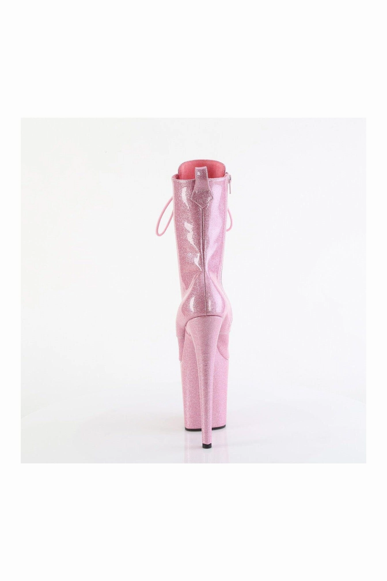 FLAMINGO-1040GP Pink Glitter Patent Ankle Boot