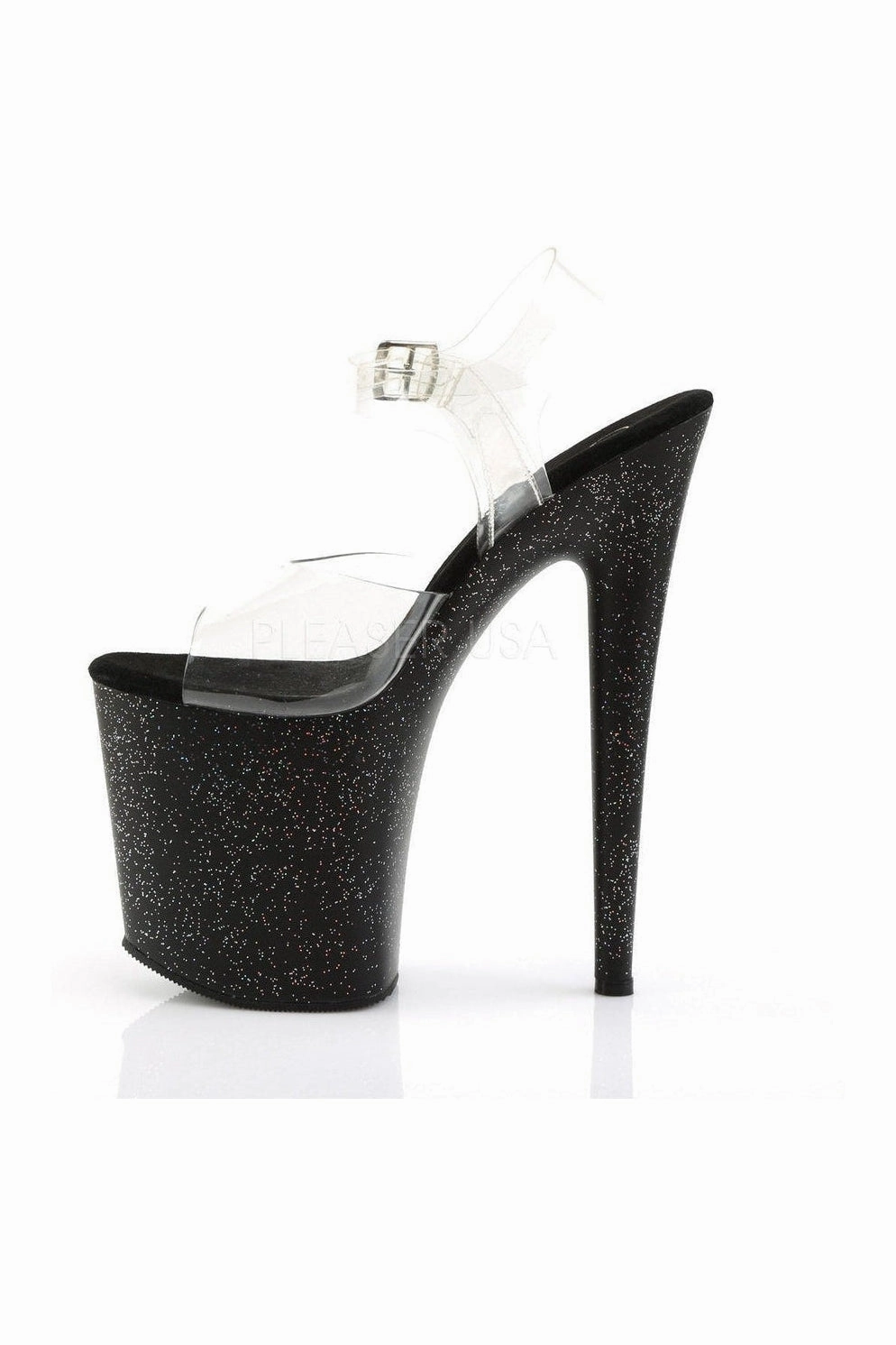 FLAMINGO-808MG Platform Sandal  | Black Vinyl
