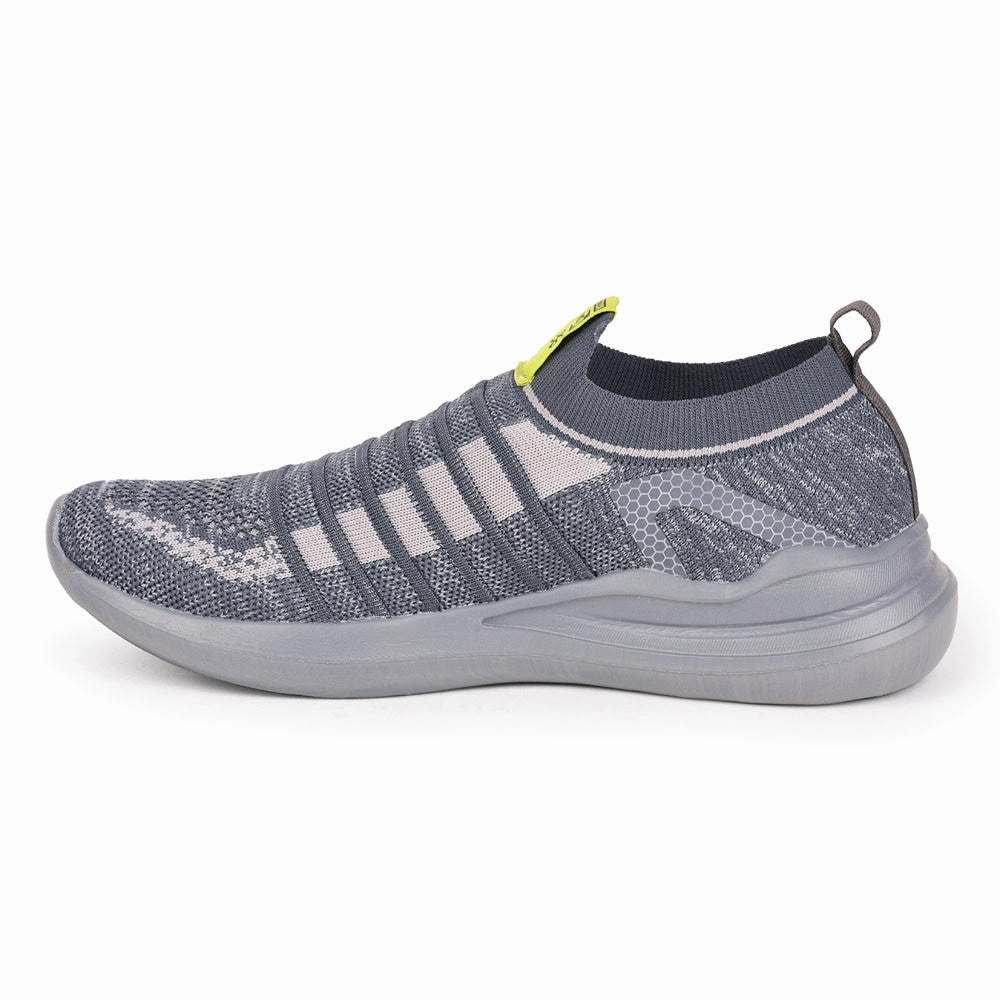 Force 10 Men Grey Sports Non Lacing Walking Shoes (MADRID-2 )