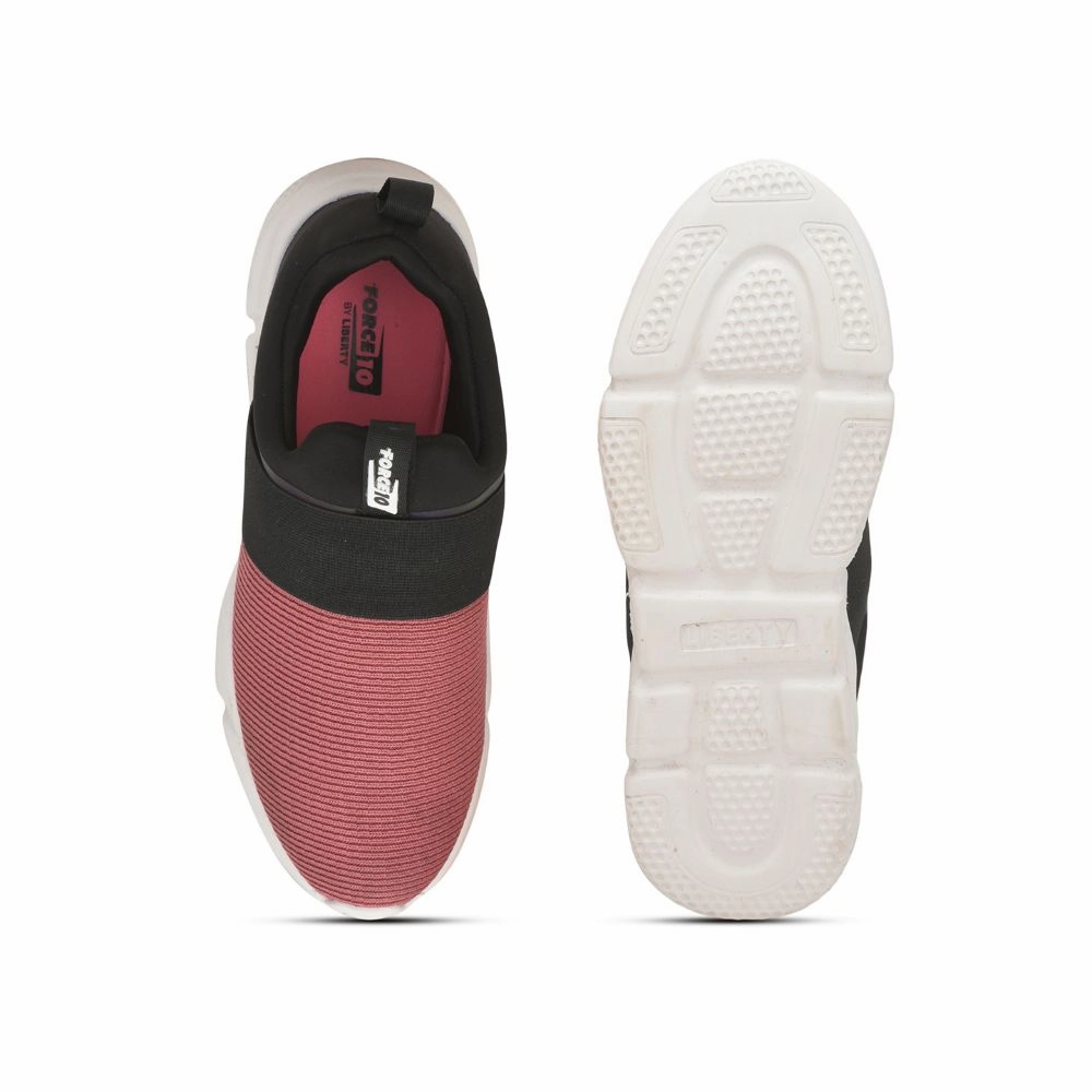 Force 10 Sports Non Lacing Shoe For Ladies (Pink) MARIAM-E By Liberty