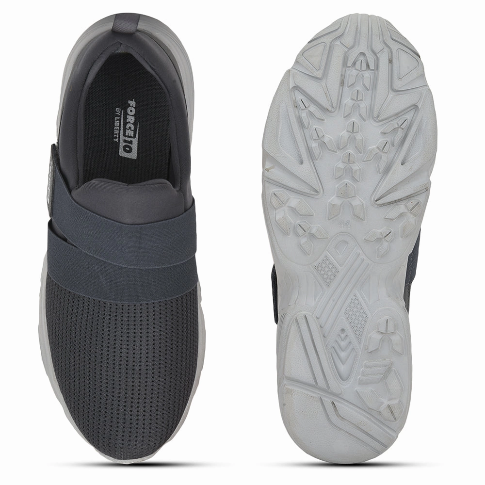 Force 10 Sports Non Lacing Shoes For Men (Grey) SWIFT-E By Liberty