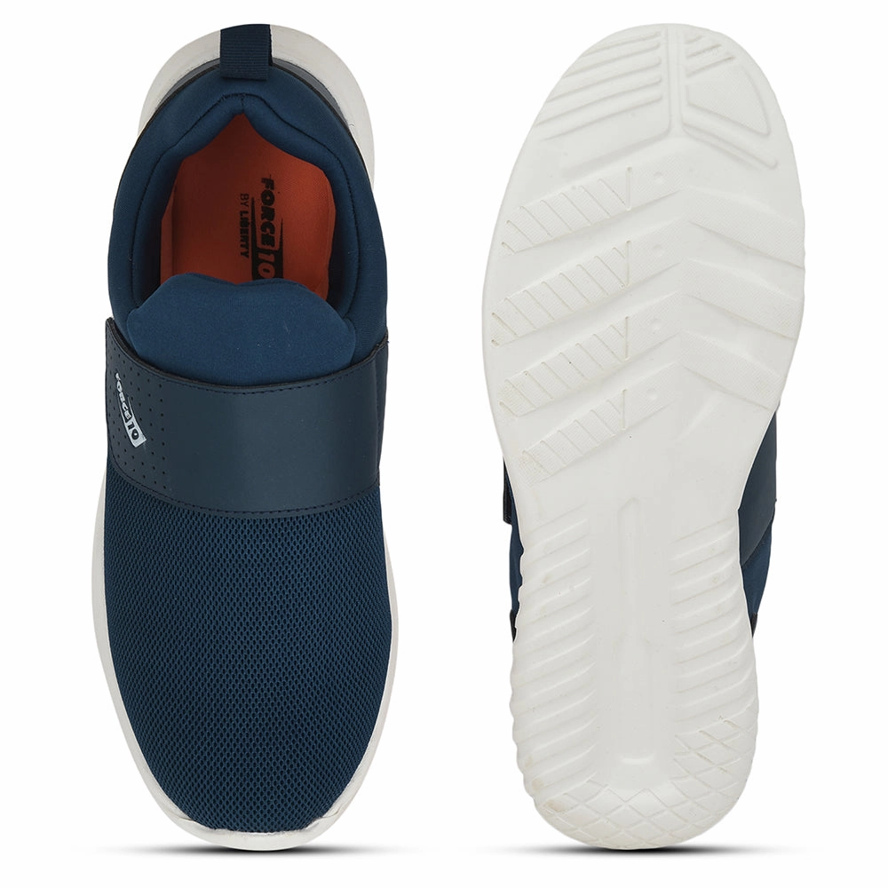 Force 10 Sports Non Lacing Shoes For Men (T.Blue) REACHER-E By Liberty