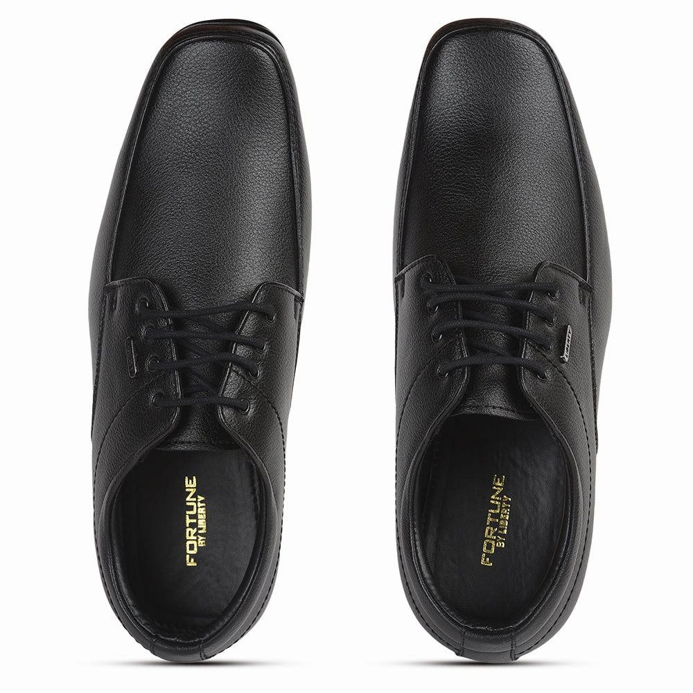 Fortune Black Formal Lace Up Shoes For Men Uvl-33 By Liberty
