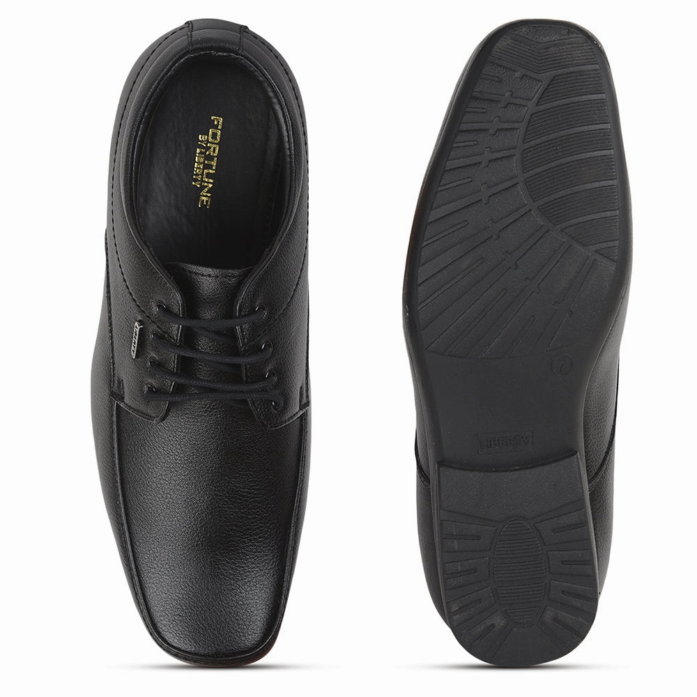 Fortune Black Formal Lace Up Shoes For Men Uvl-33 By Liberty