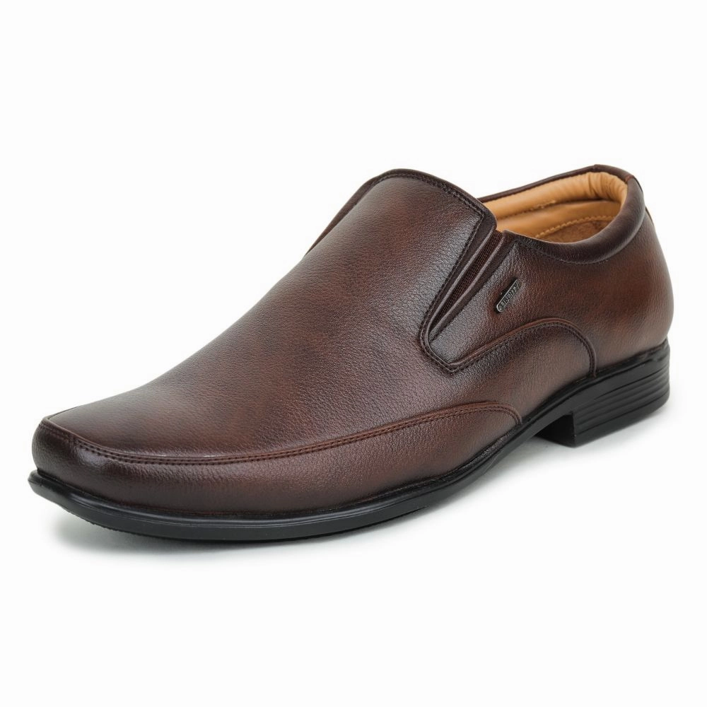 Fortune Brown Formal Slip on Shoes For Men UVl-34 By Liberty