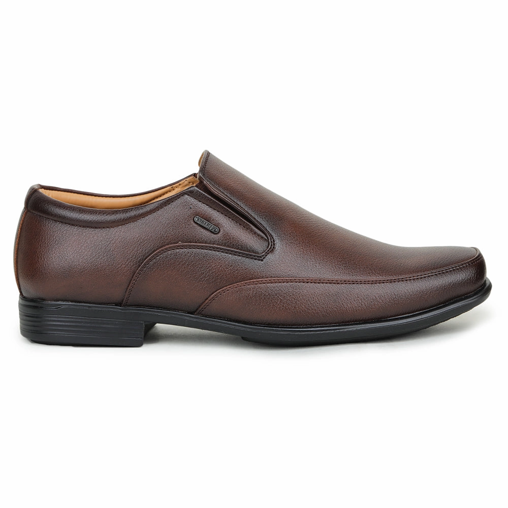Fortune Brown Formal Slip on Shoes For Men UVl-34 By Liberty