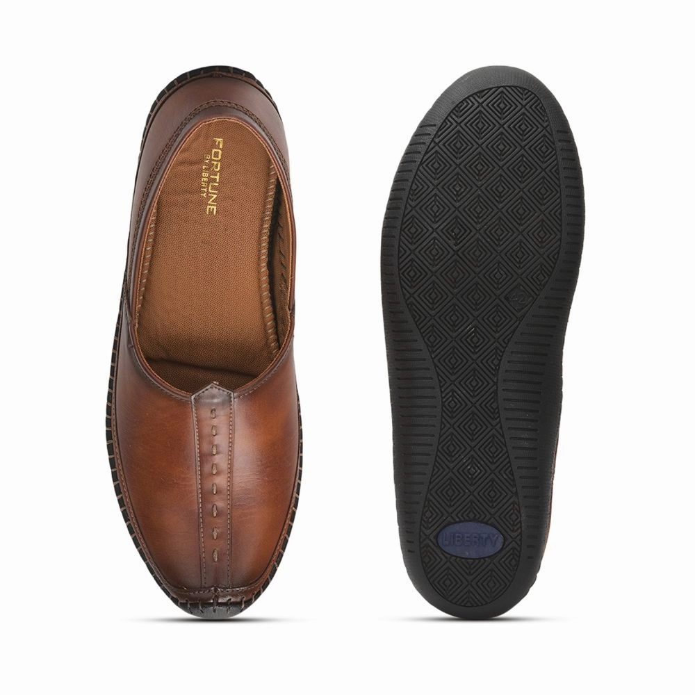 Fortune Tan Casual Mojari For Men BRL-25 By Liberty