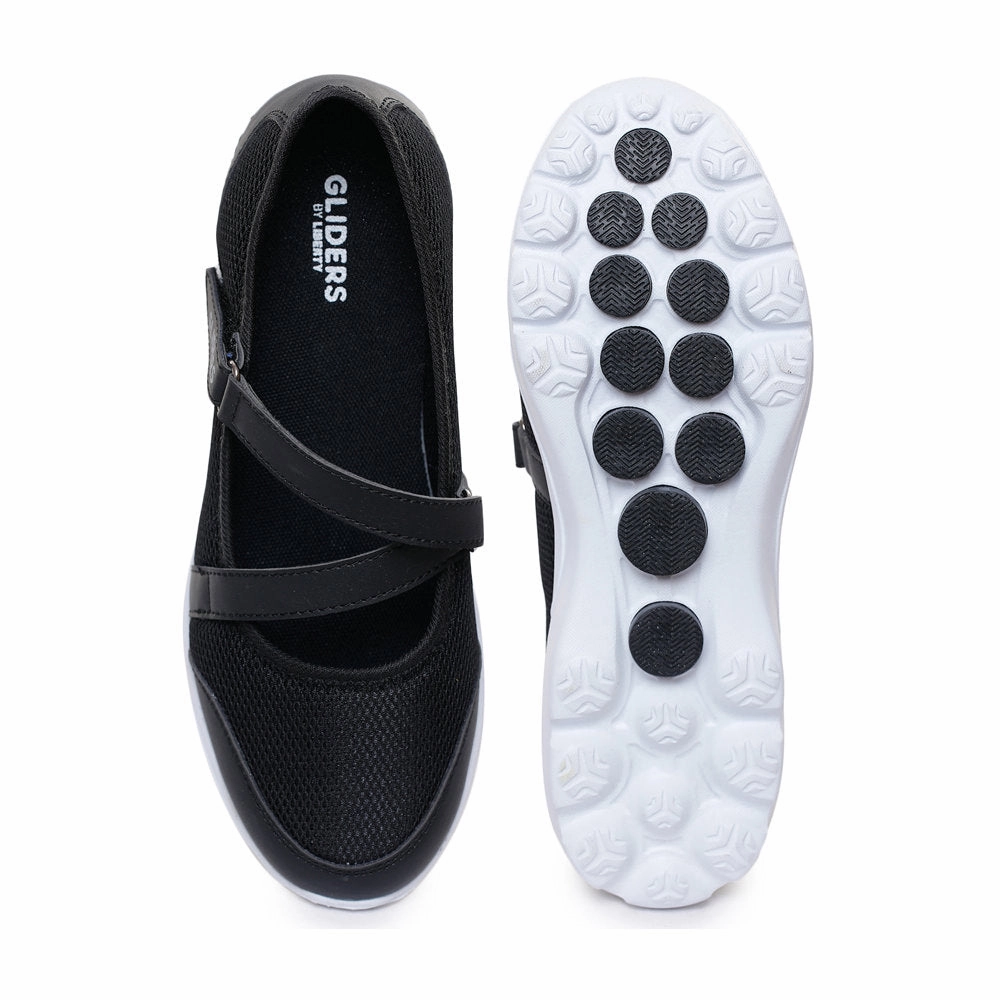 Gliders (Black) Casual Ballerina Shoes For Women AMANDA-2E By Liberty