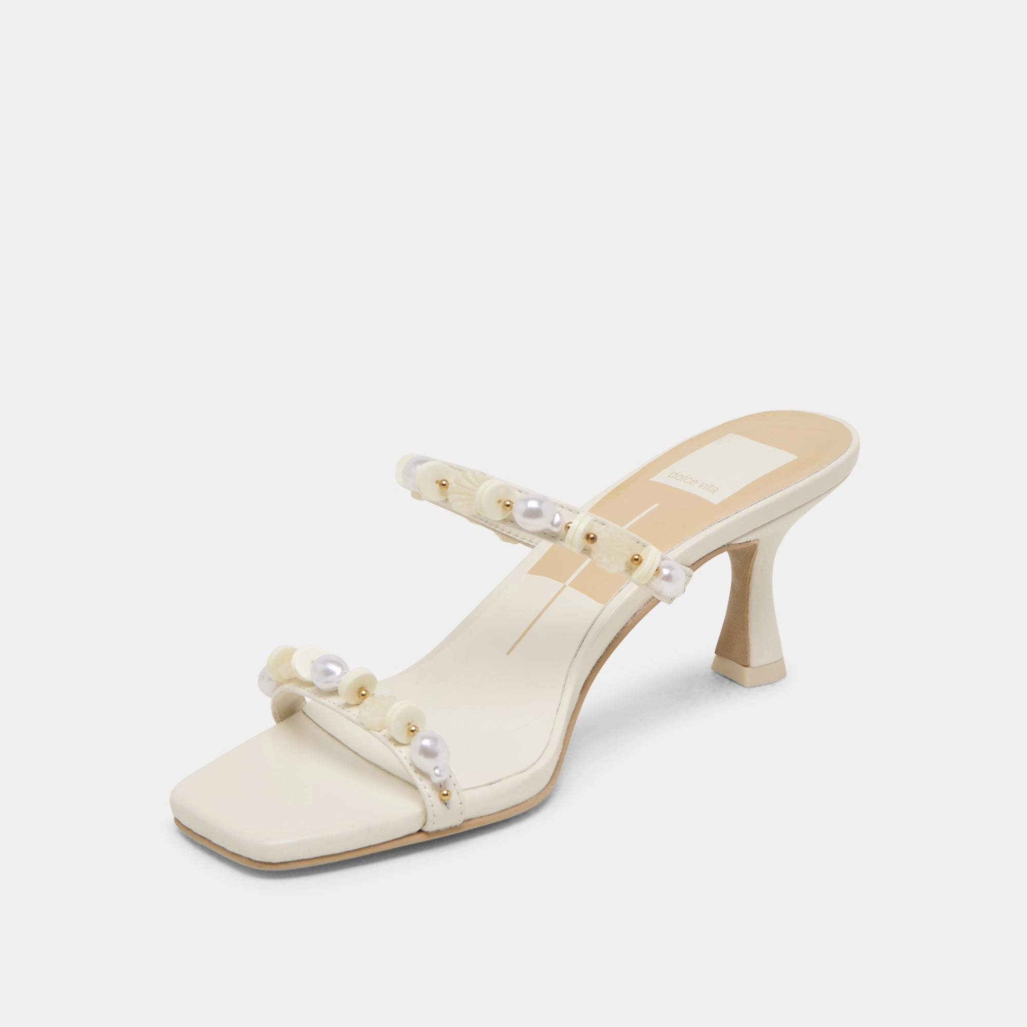 GRASON HEELS WHITE LEATHER
