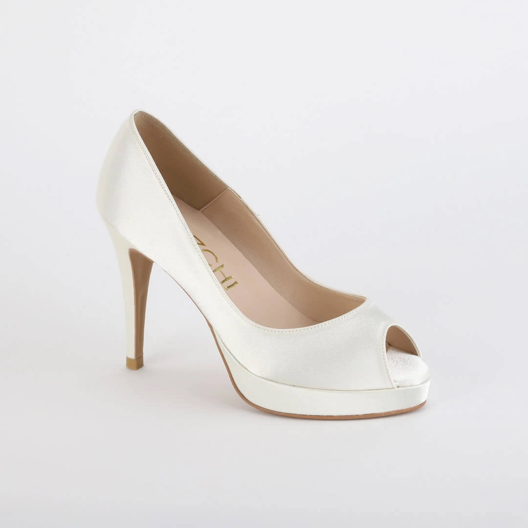 HINT SATIN - open toe platform