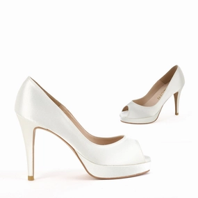 HINT SATIN - open toe platform