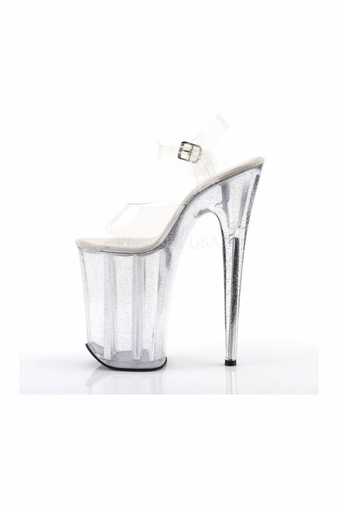 INFINITY-908MG Platform Sandal  | Clear Vinyl