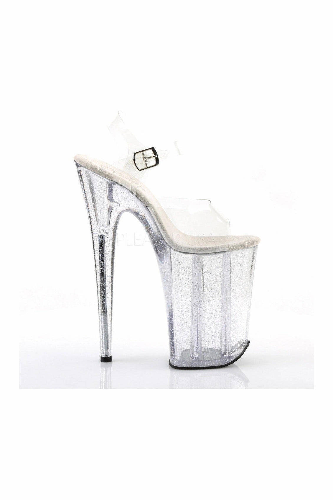 INFINITY-908MG Platform Sandal  | Clear Vinyl