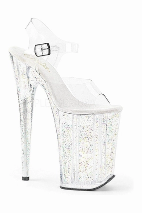 INFINITY-908MG Platform Sandal  | Clear Vinyl