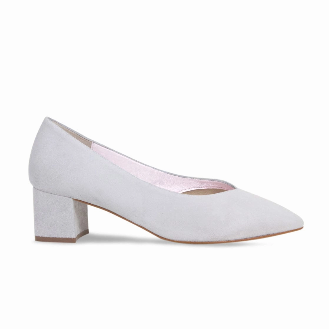 Ingrid: Pale Gray Suede