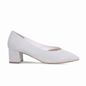 Ingrid: Pale Gray Suede